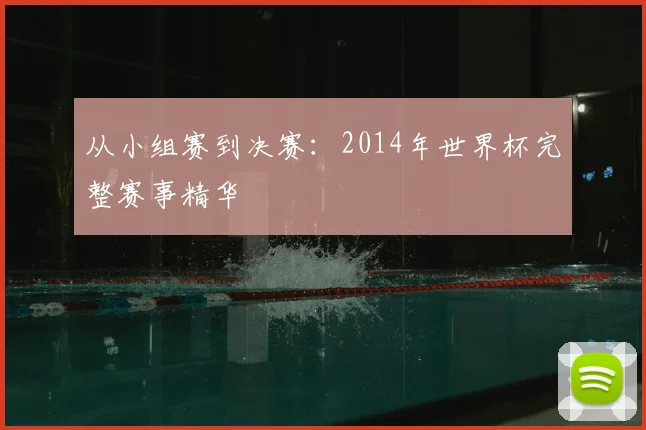 从小组赛到决赛:2014年世界杯完整赛事精华